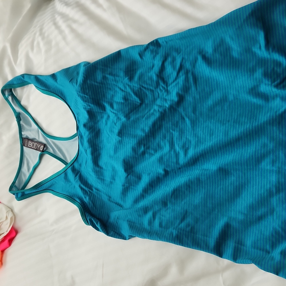 Striped workout tank